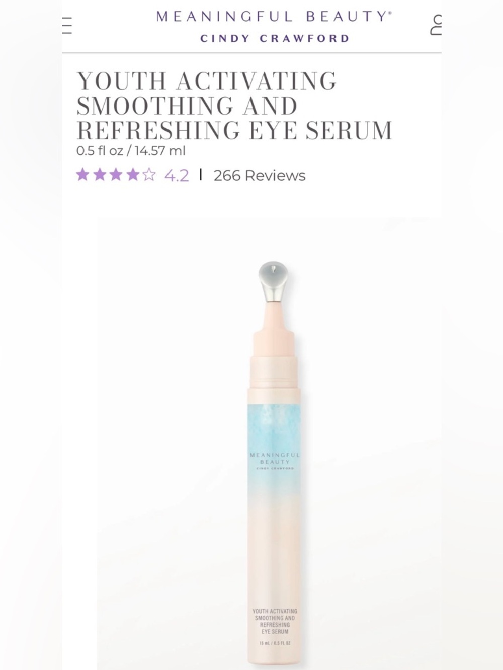 Meaningful Beauty Eye Serum by Cindy Crawford